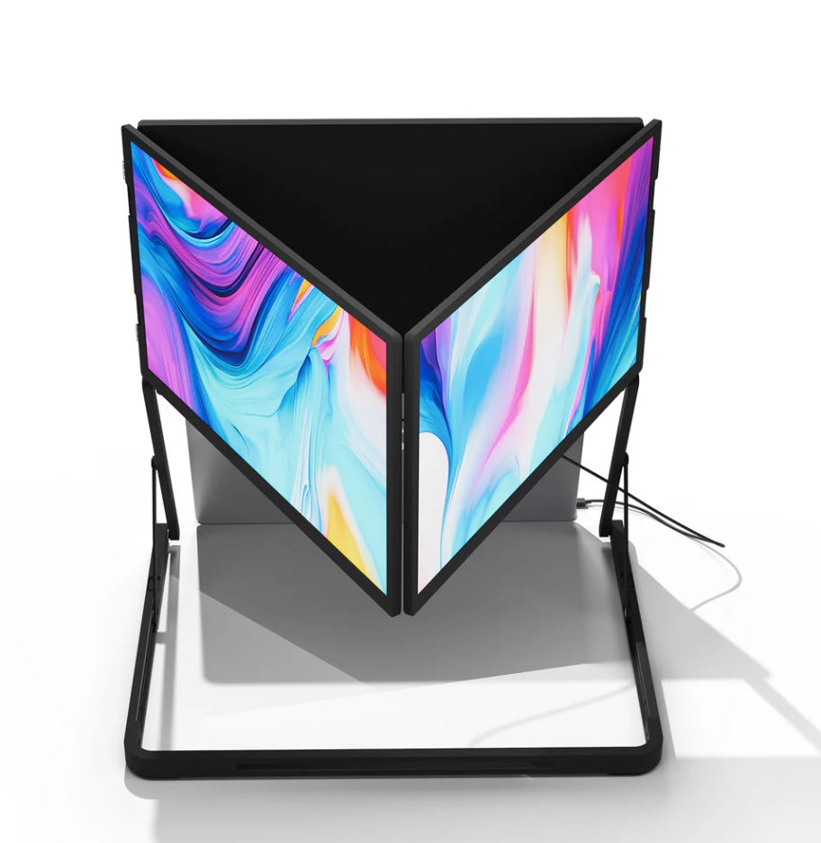 Triple Screen 15.6″ Portable Foldable Monitor — Multi‑Display Expansion for Laptop & PC