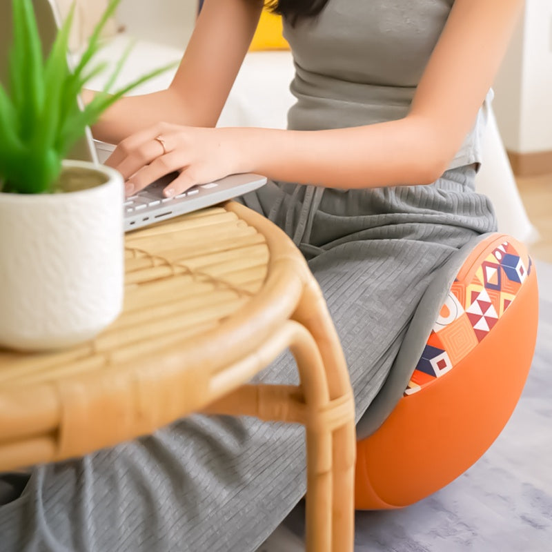 Ergonomic Egg-Shape Heated Massage Seat — Office Relaxation & Posture Support