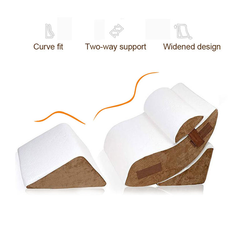 Adjustable Foam Wedge Pillow Set — Ergonomic Back & Relax Support Pillow for Bed & Chair