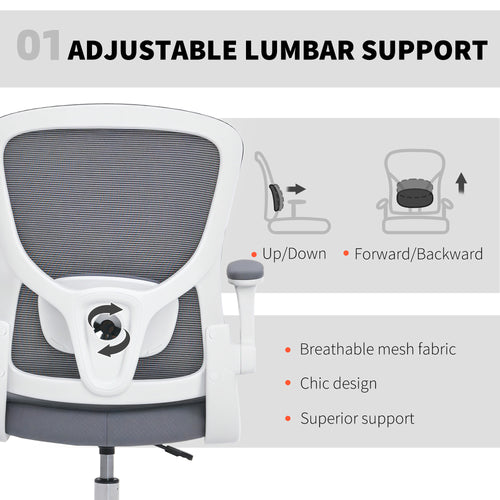 Draughtsman Chair, With Adjustable Lumbar - Charcoal Grey