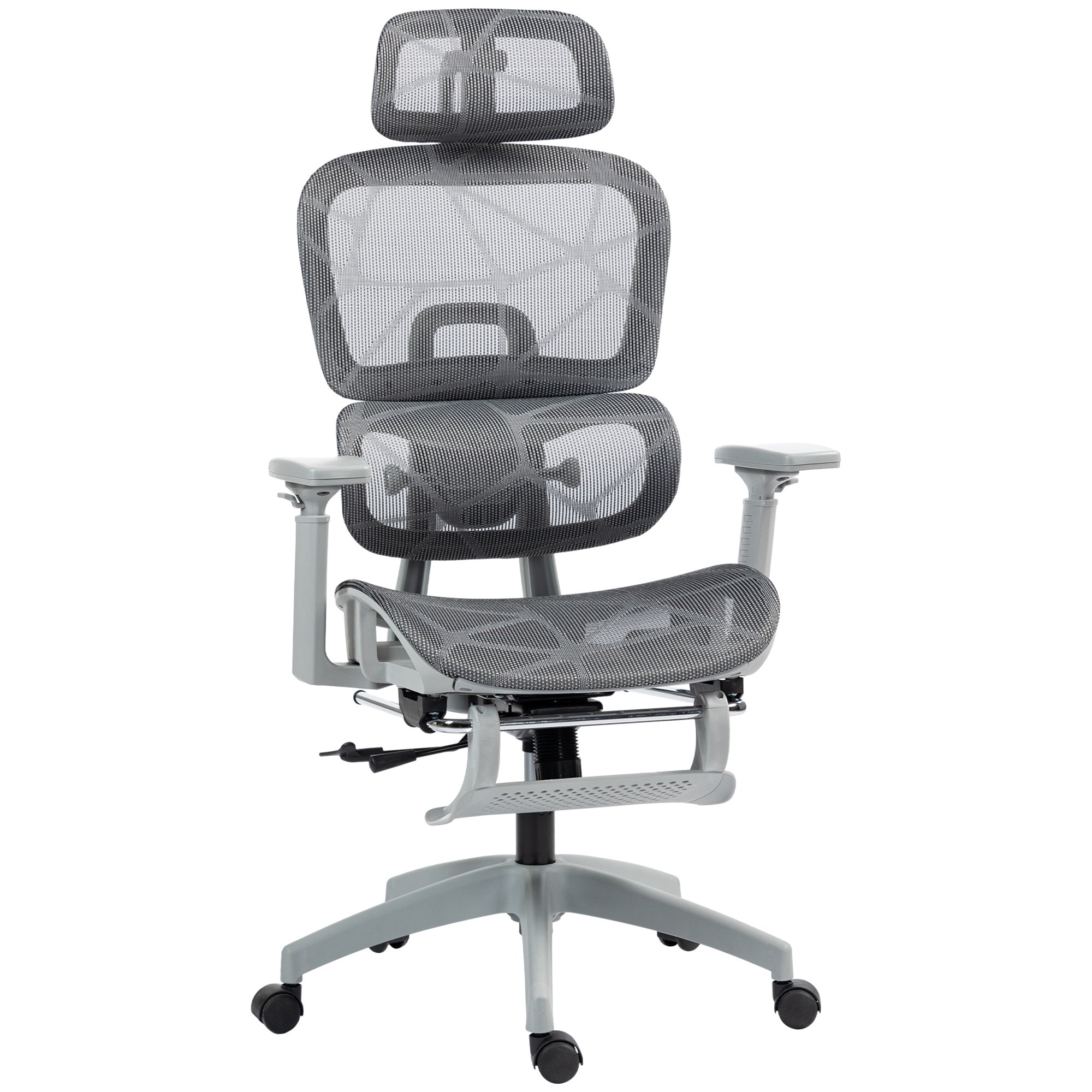 Multi-Adjustable Mesh Office Chair - Grey