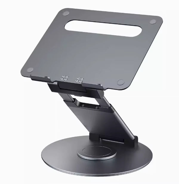Height & Angle Adjustable Ergonomic Laptop Stand — 360° Rotating Sit‑to‑Stand Desk Extension